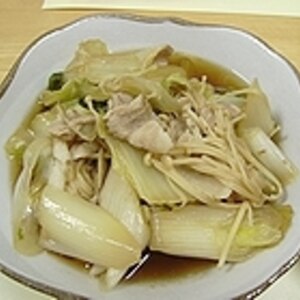 豚と白菜の麺つゆでさっと煮